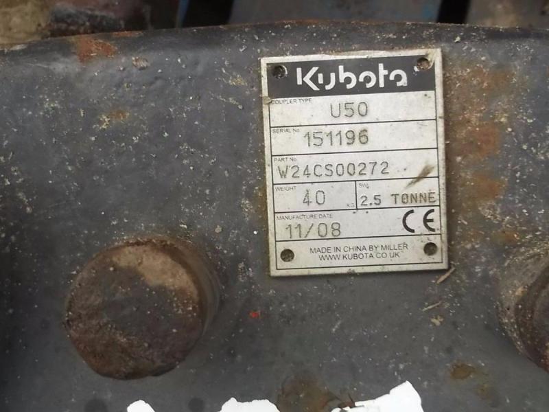 Quick Hitch - 45 mm pins - Kubota U50 2.5 tonne £350 plus vat £420